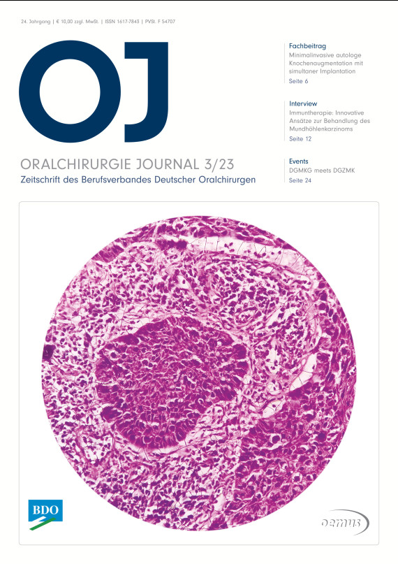cover zu Oralchirurgie Journal 03/2023