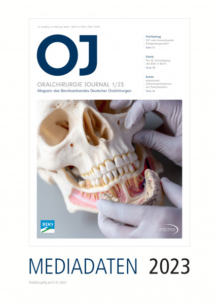 Cover bild gehörig zu Mediadaten Oralchirurgie Journal