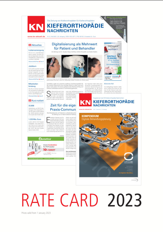 Rate card Kieferorthopädie Nachrichten 2023