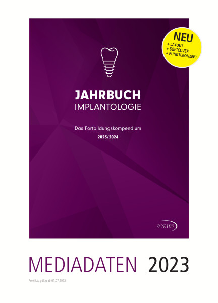 Cover bild gehörig zu Mediadaten Jahrbuch Implantologie