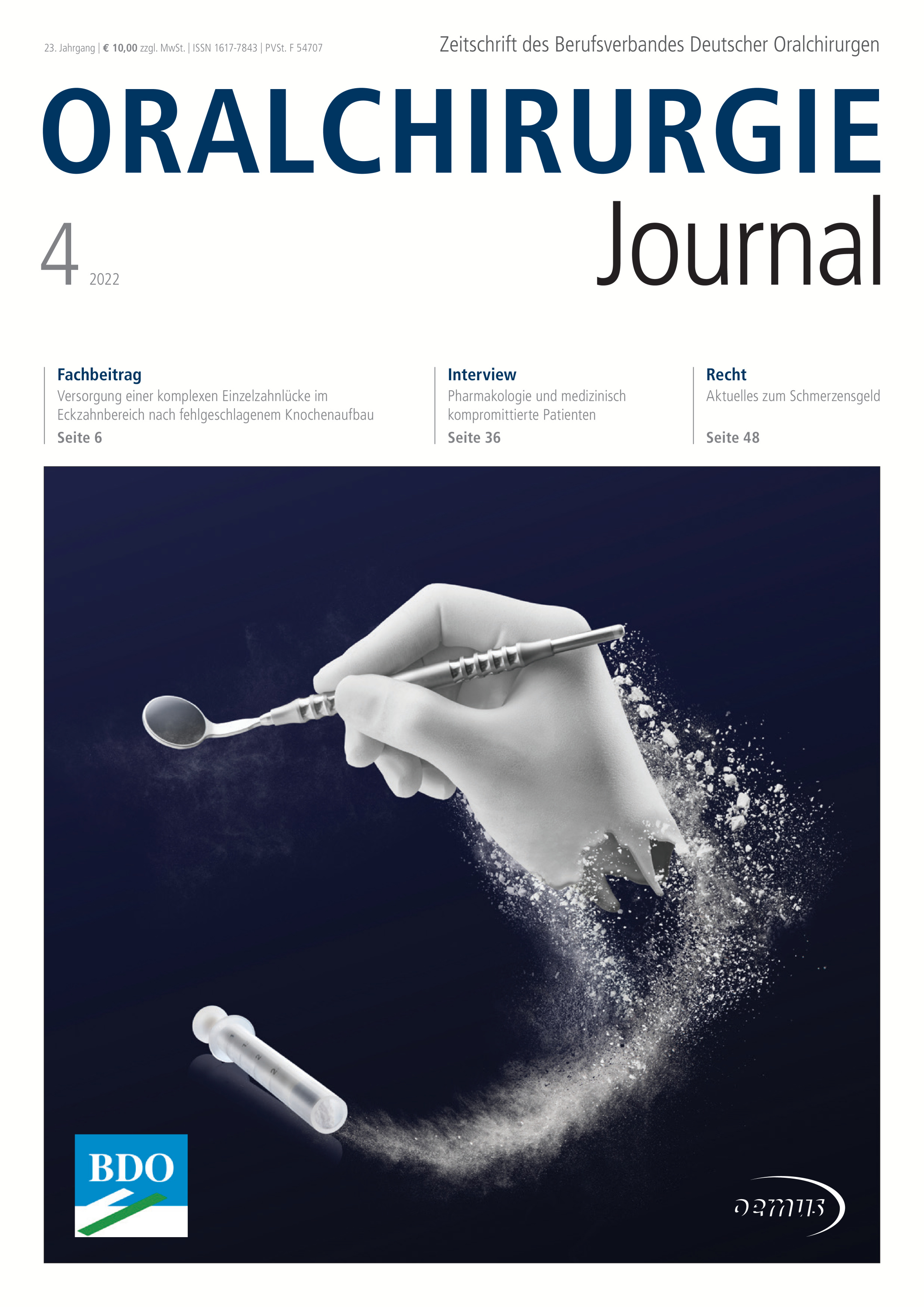 cover zu Oralchirurgie Journal 04/2022