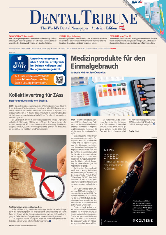 cover zu Dental Tribune Österreich 04/2023
