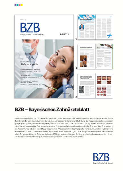 Cover bild gehörig zu Mediadaten Bayerisches Zahnärzteblatt