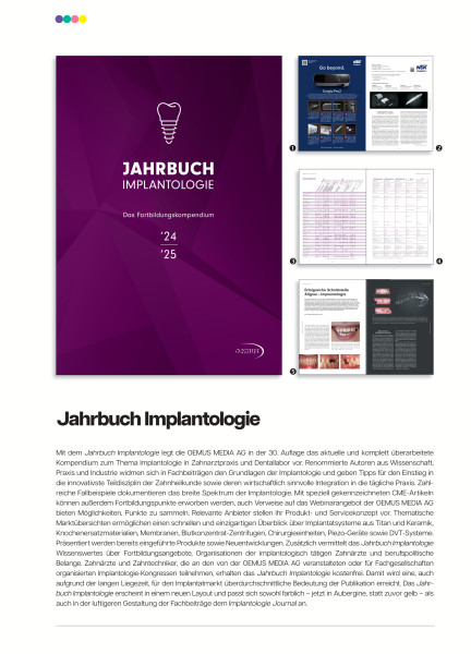 Cover bild gehörig zu Mediadaten Jahrbuch Implantologie