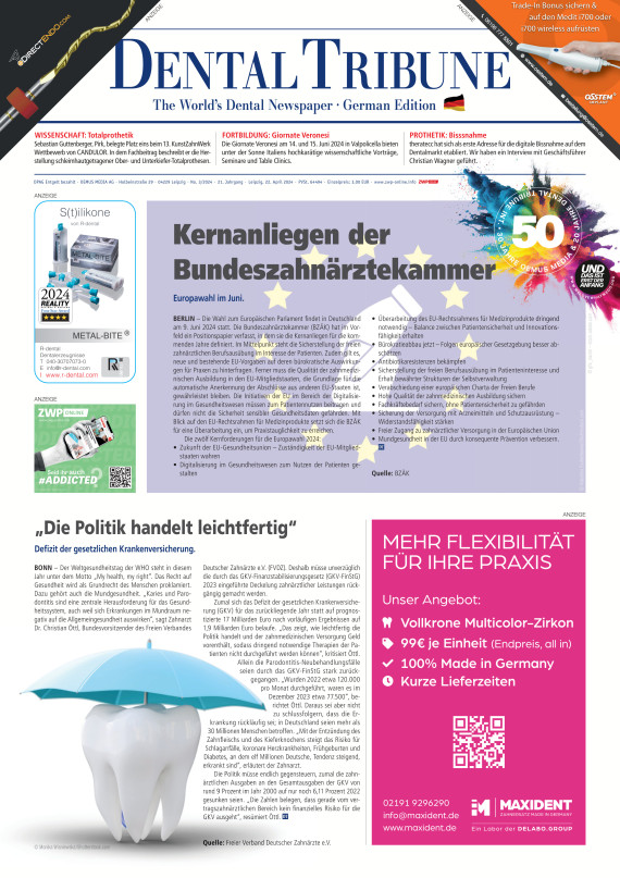 cover zu Dental Tribune Deutschland 03/2024