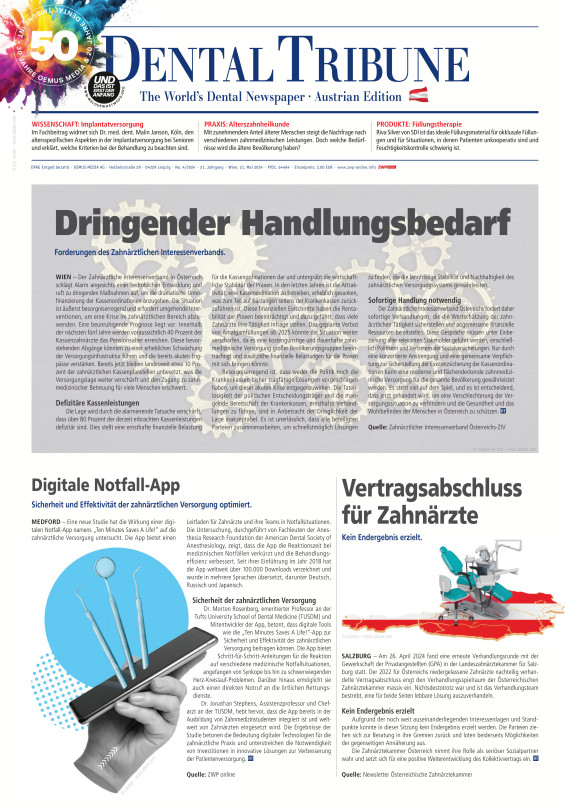 cover zu Dental Tribune Österreich 04/2024