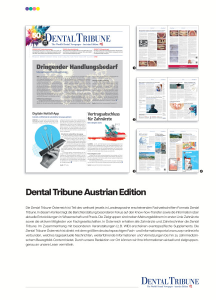 Cover bild gehörig zu Mediadaten Dental Tribune Austrian