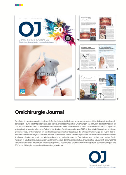 Cover bild gehörig zu Mediadaten Oralchirurgie Journal