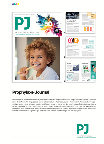 Cover bild gehörig zu Mediadaten Prophylaxe Journal