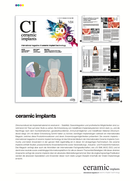 Cover bild gehörig zu Mediadaten Ceramic Implants