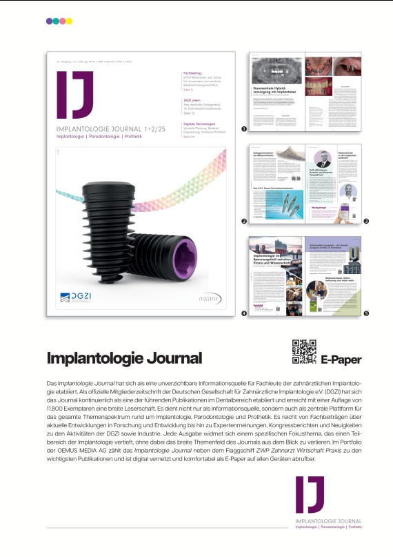 Cover Mediadaten Implantologie Journal 2026/2026