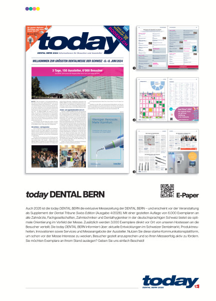 Cover bild gehörig zu Mediadaten today Dental Bern