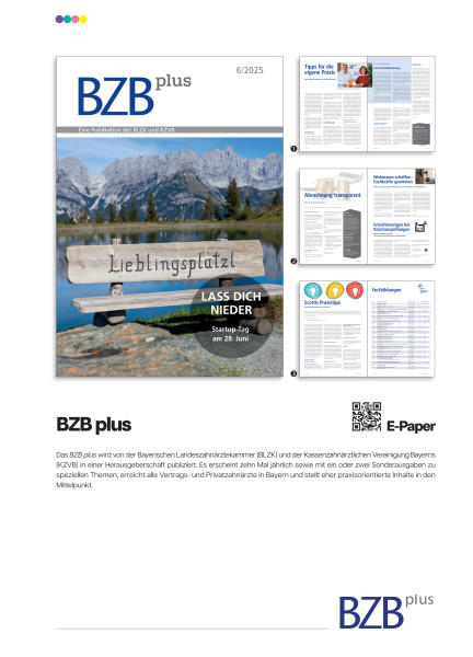 Cover bild gehörig zu Mediadaten Bayerisches Zahnärzteblatt Plus