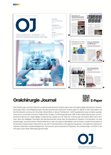 Cover bild gehörig zu Mediadaten Oralchirurgie Journal