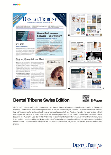 Cover bild gehörig zu Mediadaten Dental Tribune Swiss