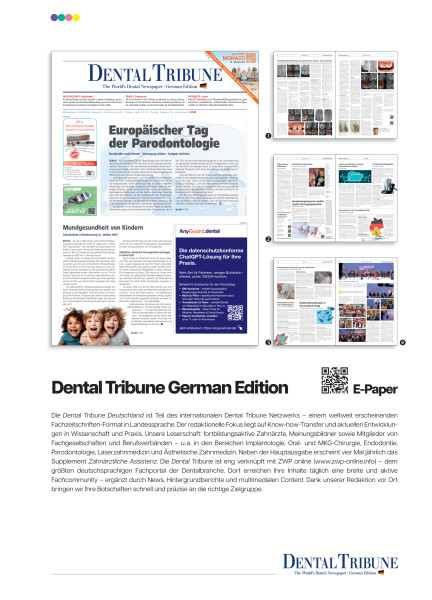 Cover bild gehörig zu Mediadaten Dental Tribune German