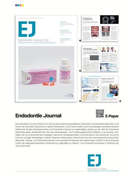 Cover bild gehörig zu Mediadaten Endodontie Journal