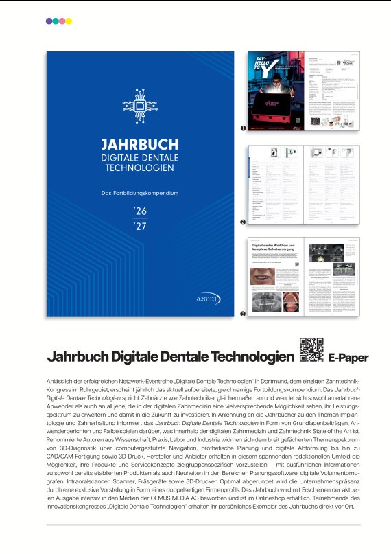 Cover Mediadaten Jahrbuch Digitale Dentale Technologien 2026/2026