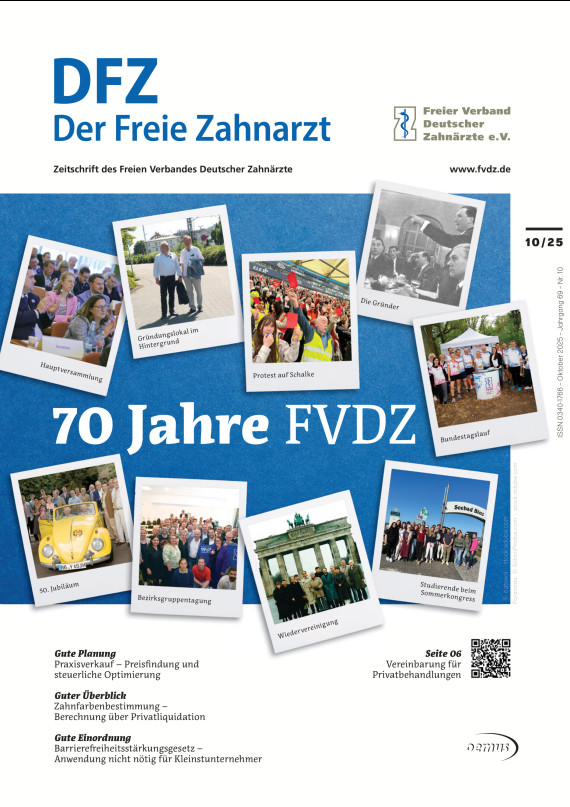 cover zu Der freie Zahnarzt 10/2025