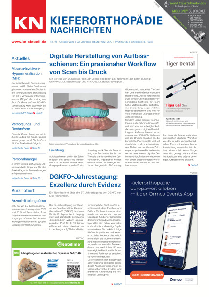 Publication Image for KN Kieferorthopädie Nachrichten
