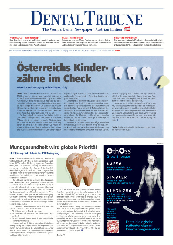 cover zu Dental Tribune Österreich 01/2026