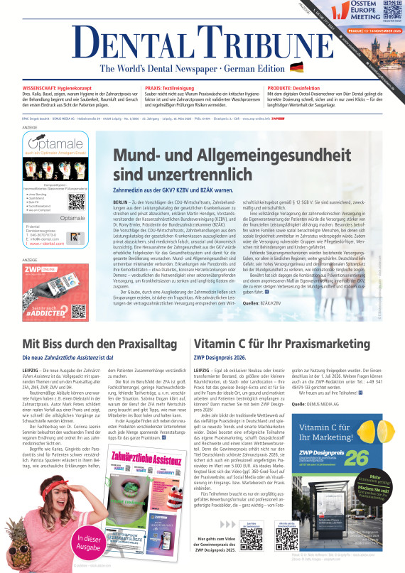 cover zu Dental Tribune Deutschland 01/2026