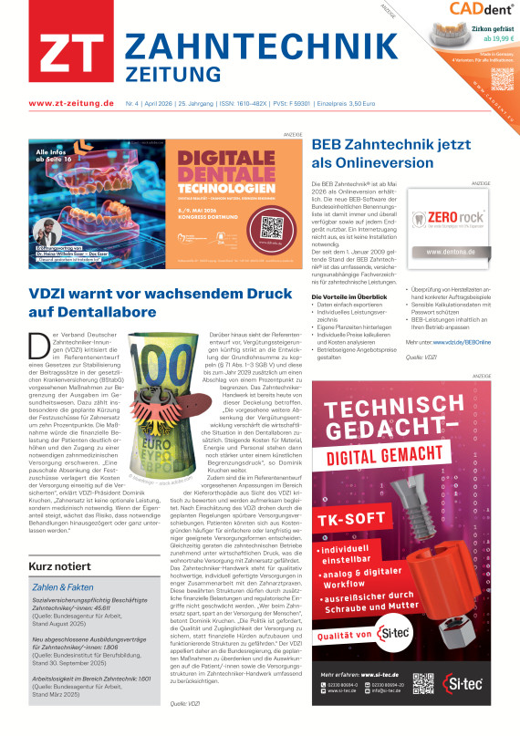 Cover ZT Zahntechnik Zeitung 04/2026