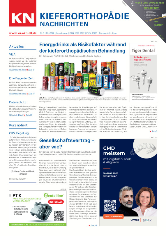 Cover KN Kieferorthopädie Nachrichten 05/2026