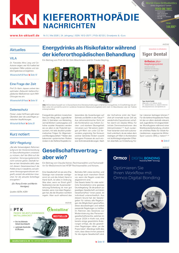 Cover KN Kieferorthopädie Nachrichten 05/2026