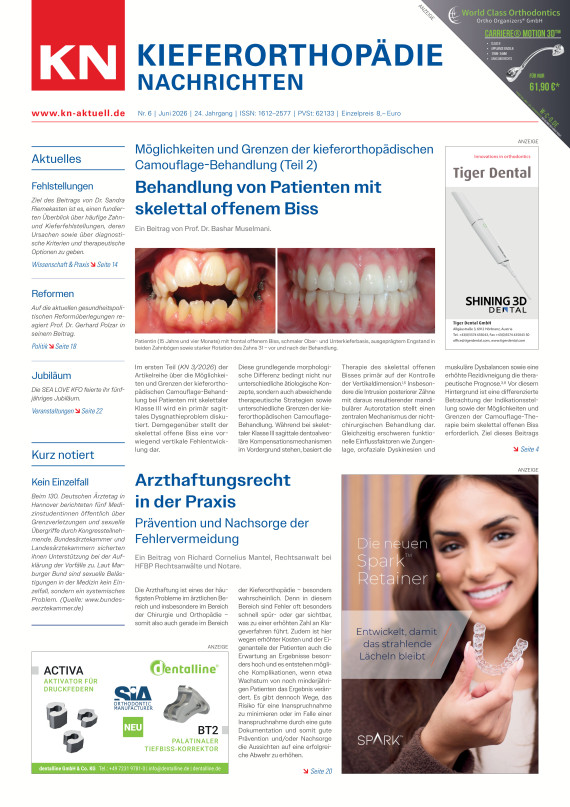 Cover KN Kieferorthopädie Nachrichten 06/2026