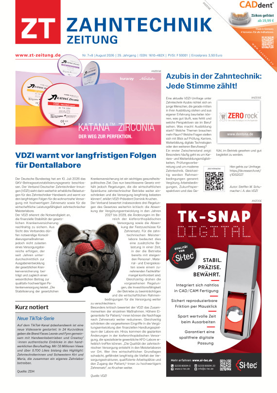 Cover ZT Zahntechnik Zeitung 07/2026