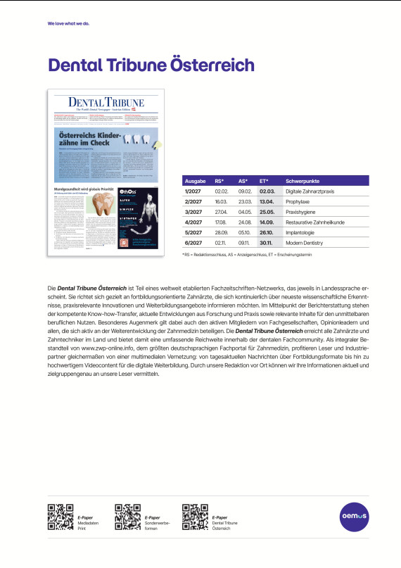 Mediadaten Dental Tribune Austrian 2027