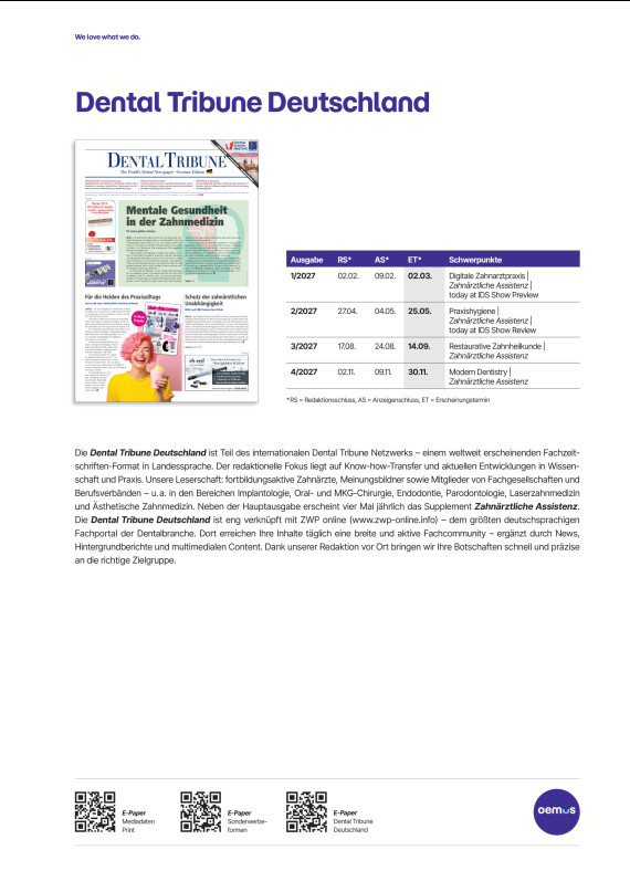 Mediadaten Dental Tribune German 2027