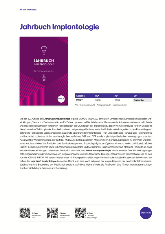 Mediadaten Jahrbuch Implantologie 2027